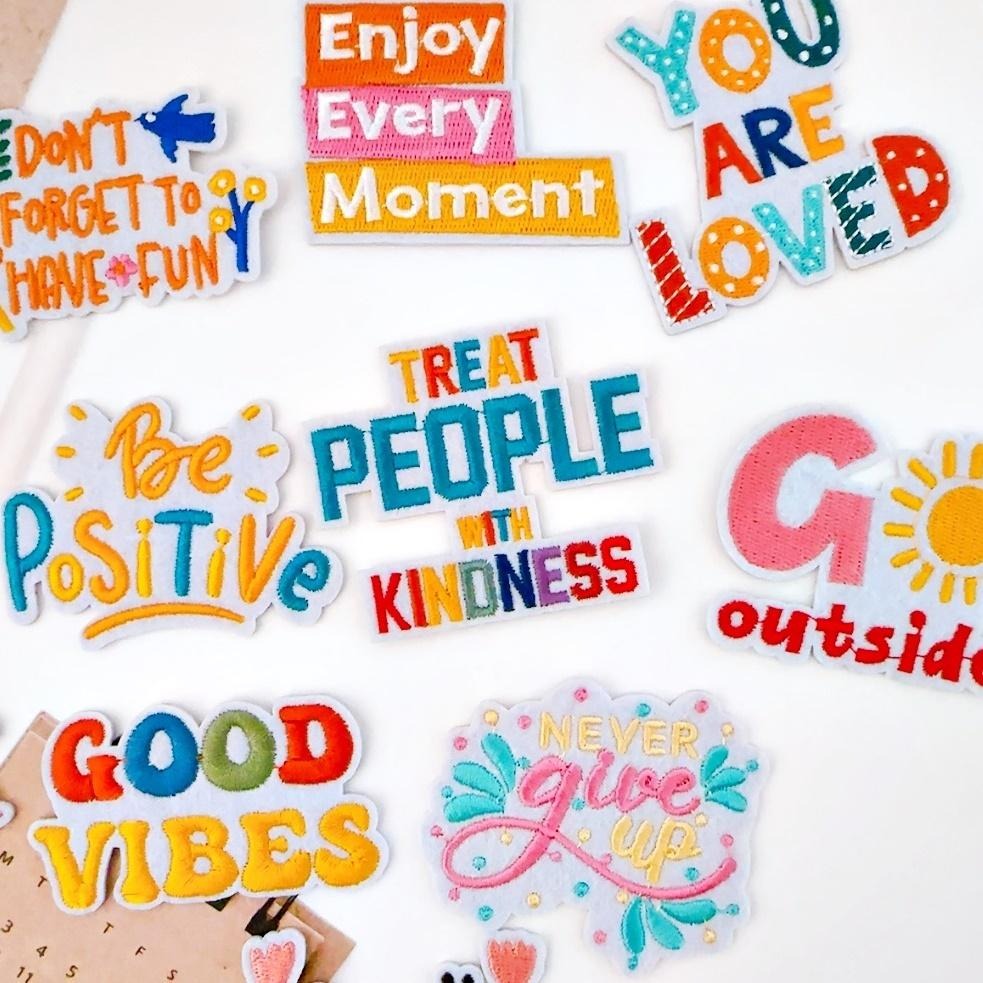 【皮卡布】i23/熨燙/貼紙/魔鬼氈可選｜勵志文字布貼｜文字布章｜徽章｜燙布貼｜布貼｜布章｜刺繡布貼｜魔鬼氈布章｜補丁-細節圖5