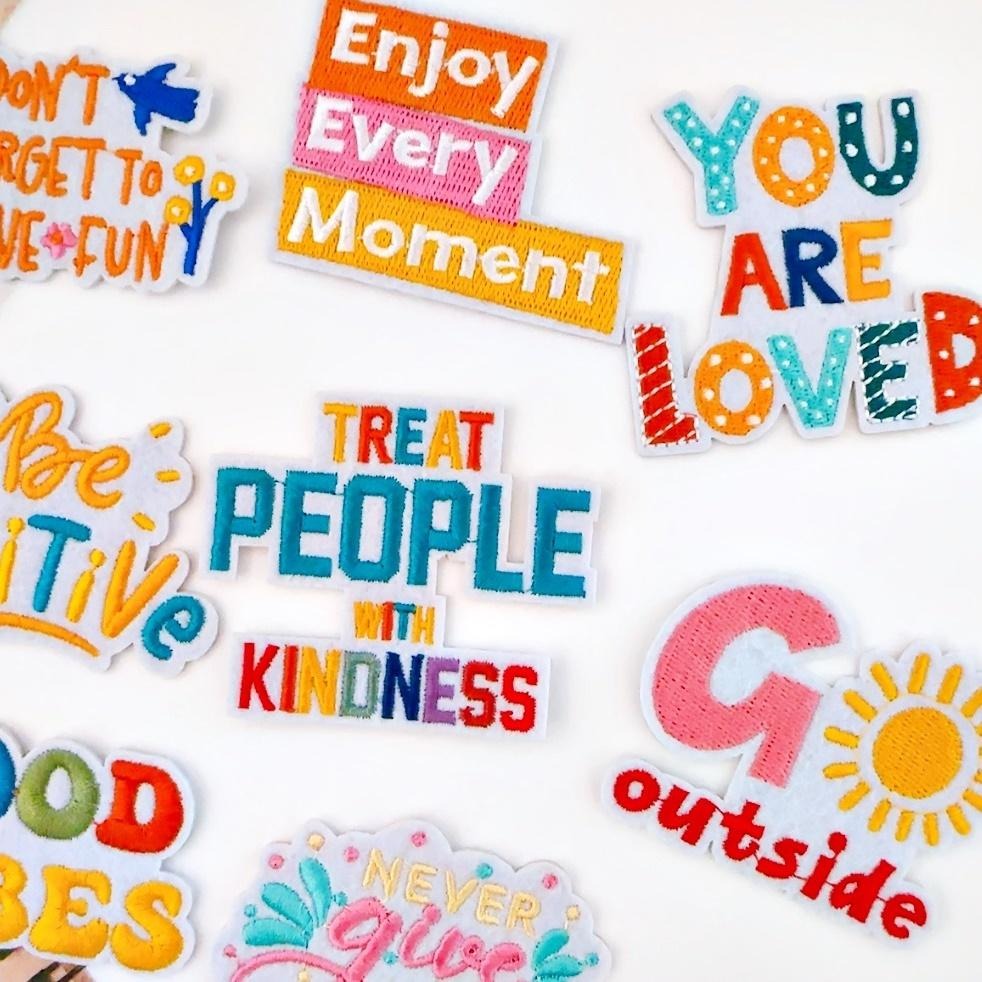 【皮卡布】i23/熨燙/貼紙/魔鬼氈可選｜勵志文字布貼｜文字布章｜徽章｜燙布貼｜布貼｜布章｜刺繡布貼｜魔鬼氈布章｜補丁-細節圖8