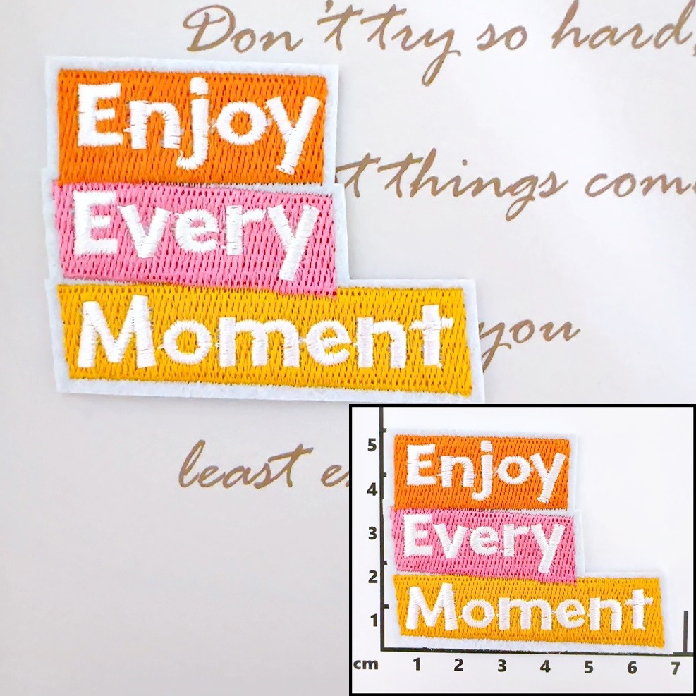 【皮卡布】i23/熨燙/貼紙/魔鬼氈可選｜勵志文字布貼｜文字布章｜徽章｜燙布貼｜布貼｜布章｜刺繡布貼｜魔鬼氈布章｜補丁-規格圖9