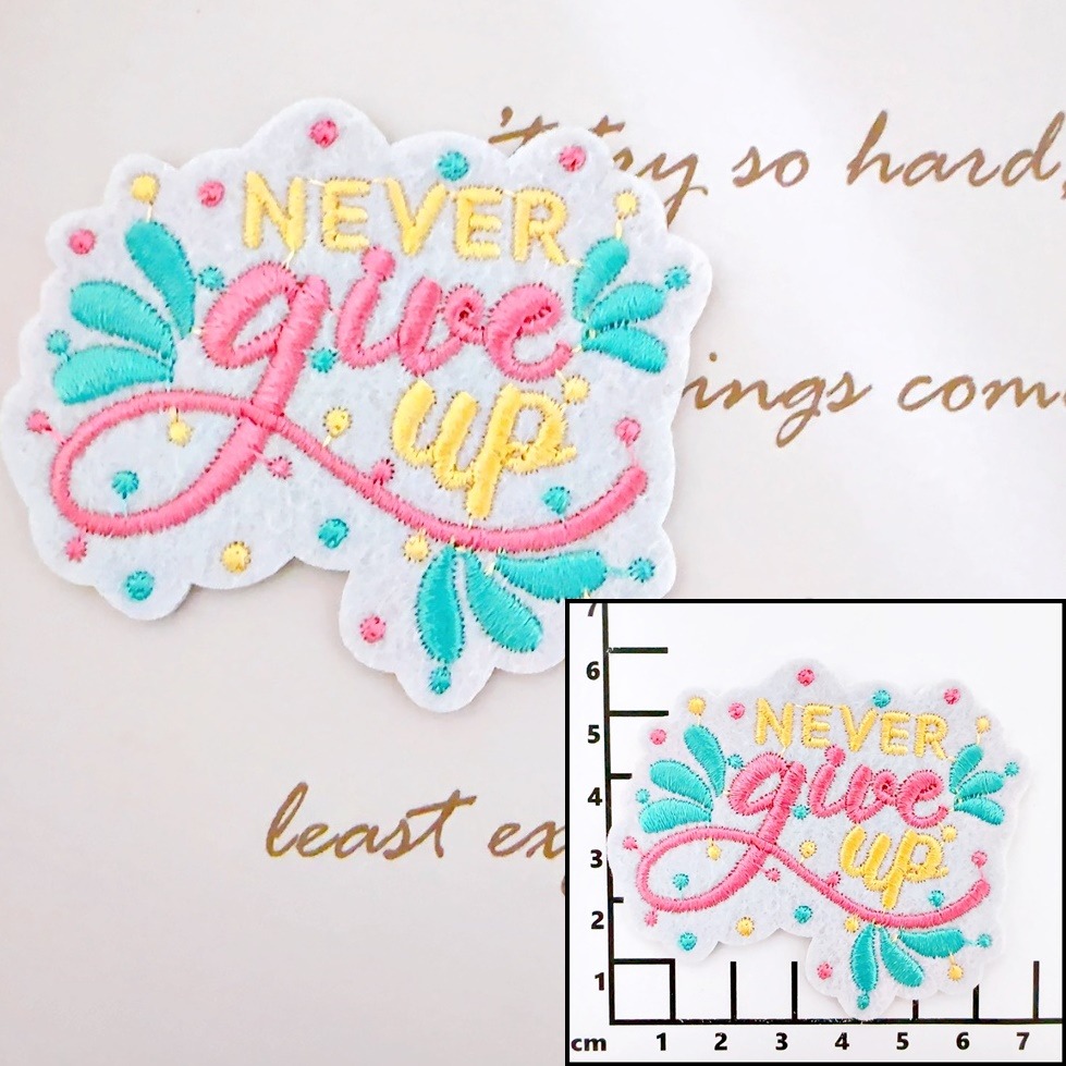 【皮卡布】i23/熨燙/貼紙/魔鬼氈可選｜勵志文字布貼｜文字布章｜徽章｜燙布貼｜布貼｜布章｜刺繡布貼｜魔鬼氈布章｜補丁-規格圖9