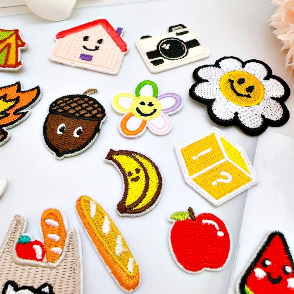 【皮卡布】DO5｜營火｜小花｜咖啡｜可愛布貼｜迷你刺繡布貼｜熨燙貼｜布貼紙｜徽章｜布貼｜布章｜燙布貼｜補丁｜熨燙布貼｜-細節圖4