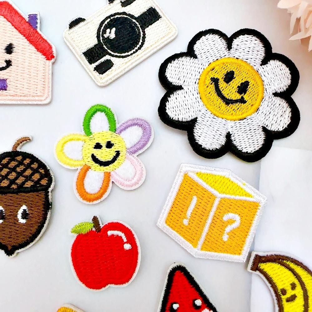 【皮卡布】DO5｜營火｜小花｜咖啡｜可愛布貼｜迷你刺繡布貼｜熨燙貼｜布貼紙｜徽章｜布貼｜布章｜燙布貼｜補丁｜熨燙布貼｜-細節圖6