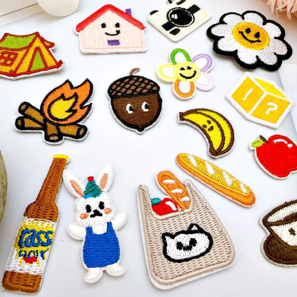 【皮卡布】DO5｜營火｜小花｜咖啡｜可愛布貼｜迷你刺繡布貼｜熨燙貼｜布貼紙｜徽章｜布貼｜布章｜燙布貼｜補丁｜熨燙布貼｜-細節圖8