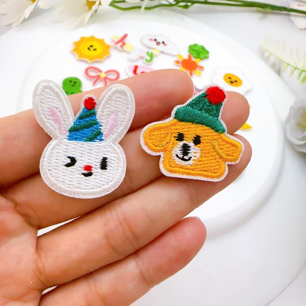 【皮卡布】DO4 ｜小兔子｜月亮｜雲｜可愛布貼｜迷你刺繡布貼｜熨燙貼｜布貼紙｜徽章｜布貼｜布章｜燙布貼｜補丁｜熨燙布貼｜-細節圖3