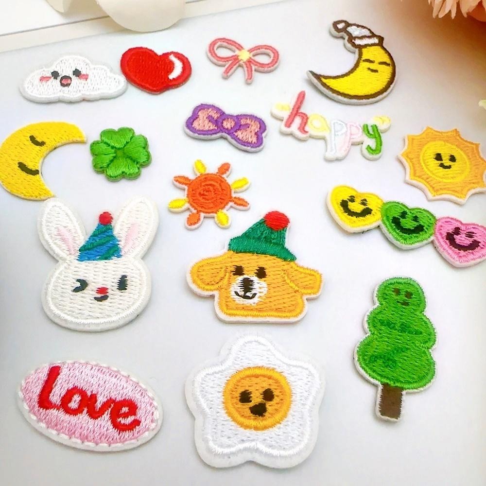 【皮卡布】DO4 ｜小兔子｜月亮｜雲｜可愛布貼｜迷你刺繡布貼｜熨燙貼｜布貼紙｜徽章｜布貼｜布章｜燙布貼｜補丁｜熨燙布貼｜-細節圖6