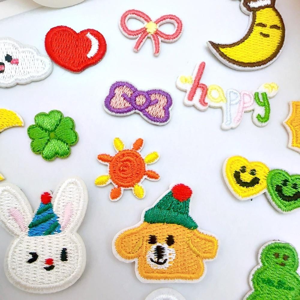 【皮卡布】DO4 ｜小兔子｜月亮｜雲｜可愛布貼｜迷你刺繡布貼｜熨燙貼｜布貼紙｜徽章｜布貼｜布章｜燙布貼｜補丁｜熨燙布貼｜-細節圖8