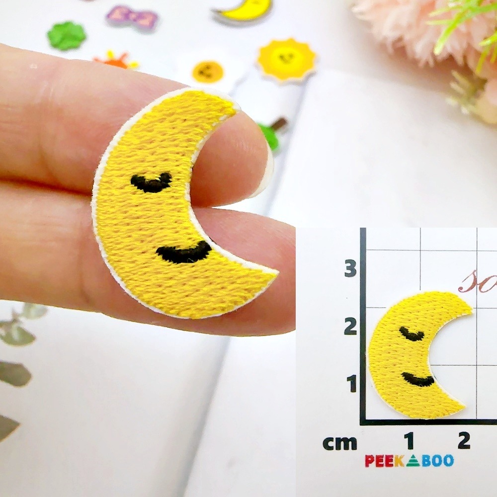 【皮卡布】DO4 ｜小兔子｜月亮｜雲｜可愛布貼｜迷你刺繡布貼｜熨燙貼｜布貼紙｜徽章｜布貼｜布章｜燙布貼｜補丁｜熨燙布貼｜-規格圖8