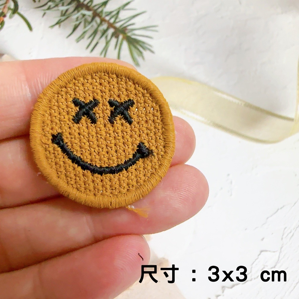 【皮卡布】微笑布貼｜臂章｜徽章｜燙布貼｜布貼｜布章｜刺繡布貼｜魔鬼氈布章｜補丁｜Patch｜刺繡貼｜布貼紙｜刺繡布章-規格圖8