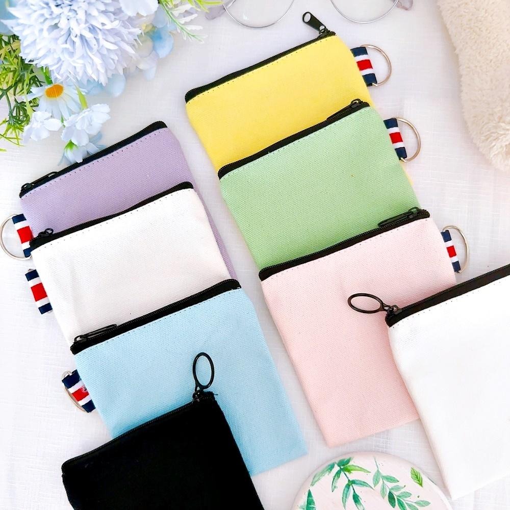 【皮卡布】拉鍊零錢包 空白袋 空白帆布零錢包 彩繪空白零錢包 素面零錢包 素面DIY零錢包 衛生棉袋 塗鴨包 素面零錢包-細節圖2