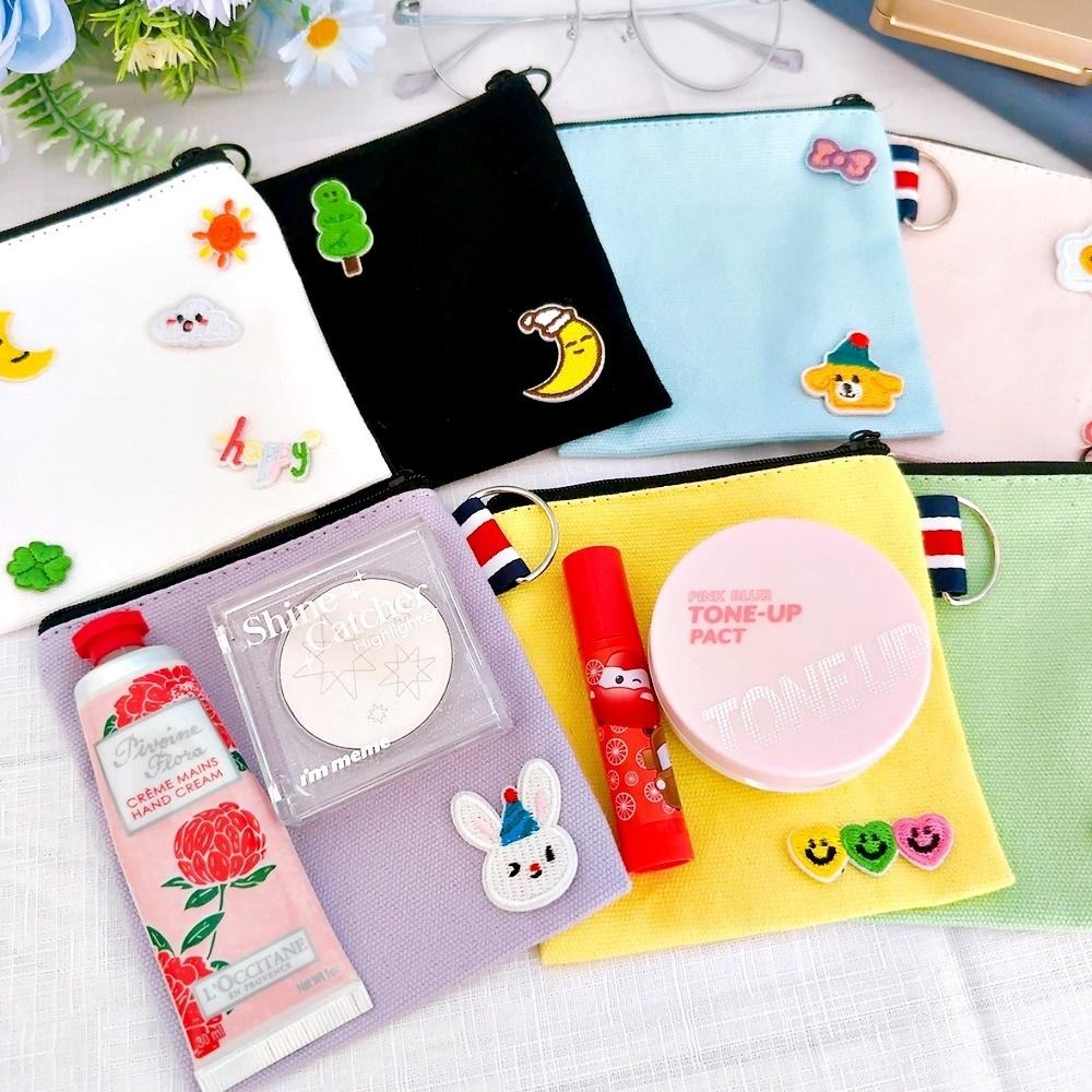 【皮卡布】拉鍊零錢包 空白袋 空白帆布零錢包 彩繪空白零錢包 素面零錢包 素面DIY零錢包 衛生棉袋 塗鴨包 素面零錢包-細節圖5