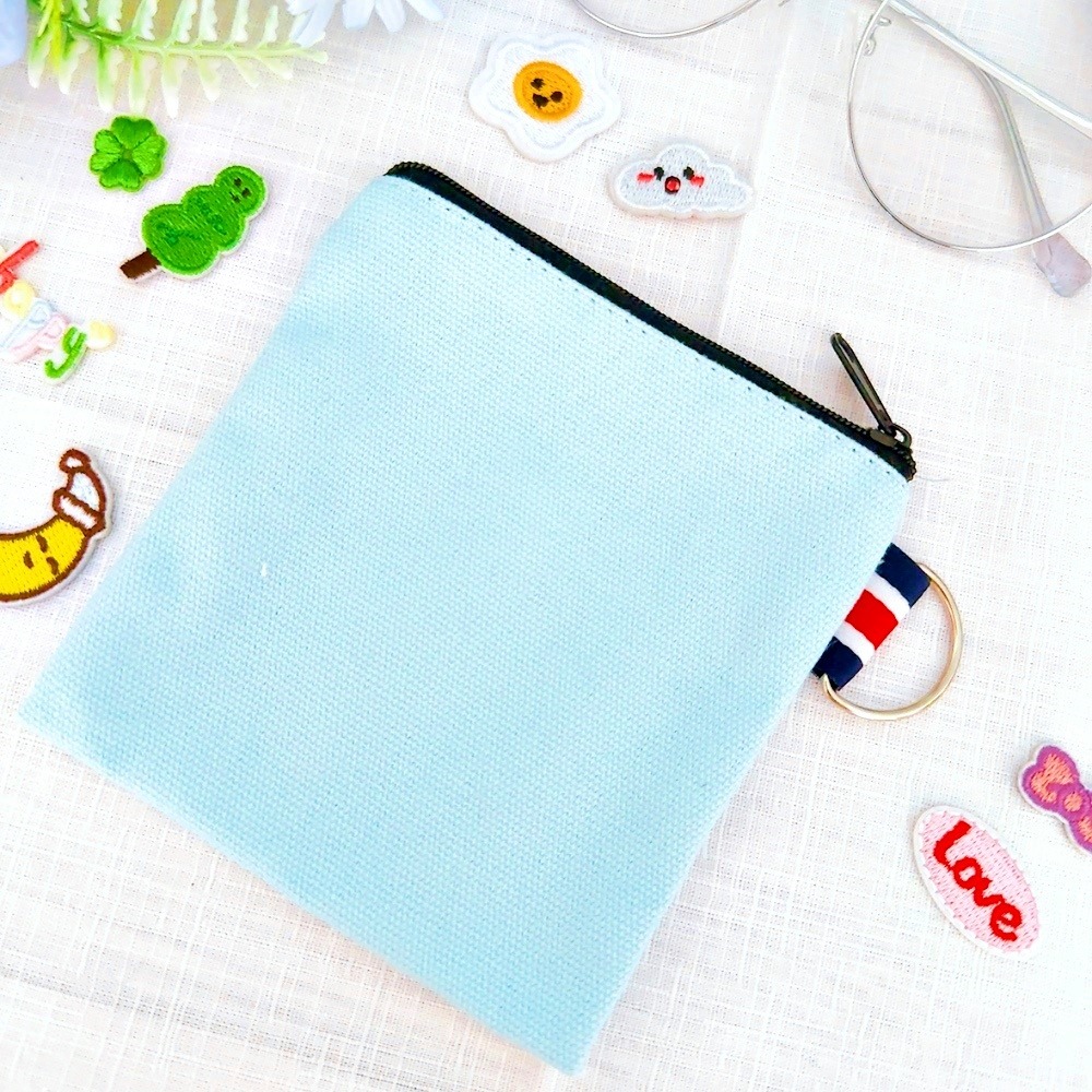 【皮卡布】拉鍊零錢包 空白袋 空白帆布零錢包 彩繪空白零錢包 素面零錢包 素面DIY零錢包 衛生棉袋 塗鴨包 素面零錢包-規格圖9