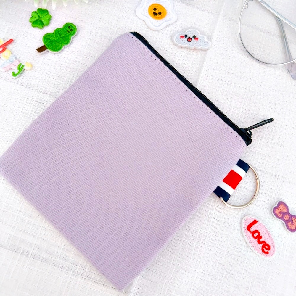 【皮卡布】拉鍊零錢包 空白袋 空白帆布零錢包 彩繪空白零錢包 素面零錢包 素面DIY零錢包 衛生棉袋 塗鴨包 素面零錢包-規格圖9