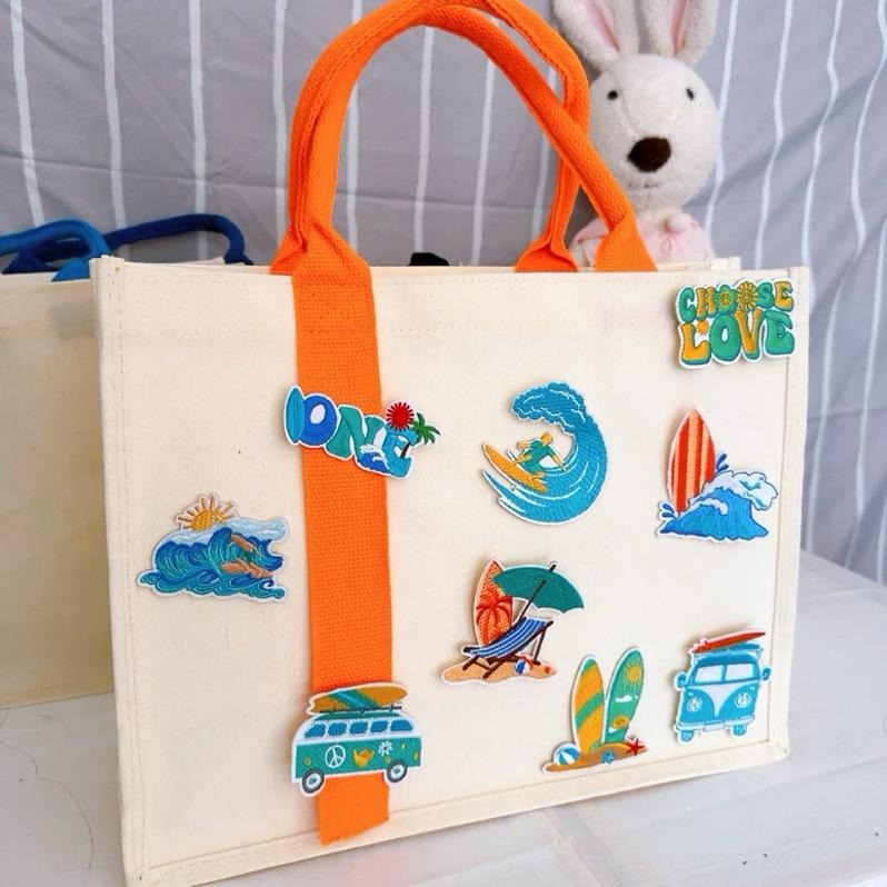 【皮卡布】u7｜衝浪｜海灘｜衝浪板布章｜臂章｜徽章｜補丁｜布貼｜燙布貼｜布貼紙｜刺繡布貼｜魔鬼氈布章｜刺繡臂章｜刺繡徽章-細節圖2