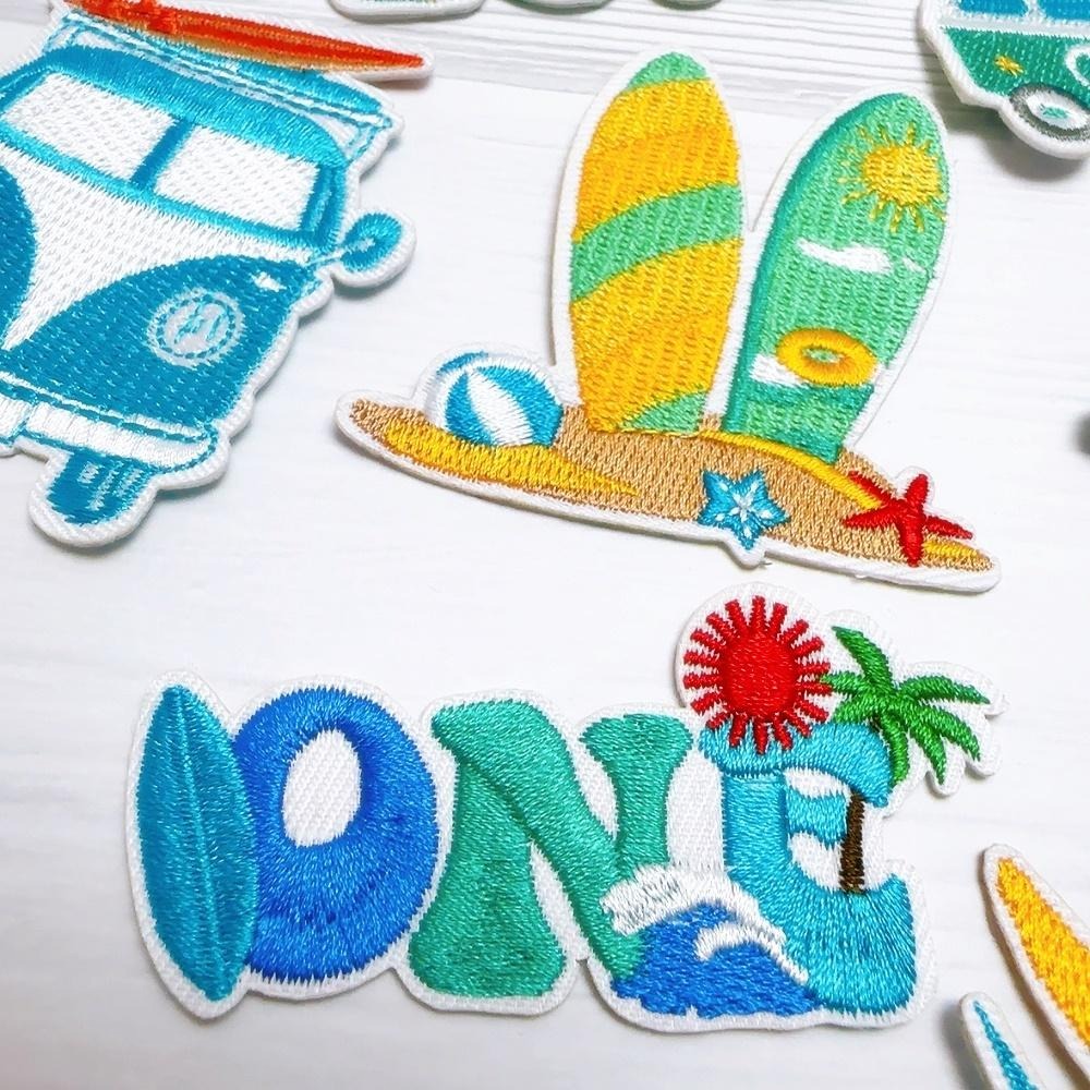 【皮卡布】u7｜衝浪｜海灘｜衝浪板布章｜臂章｜徽章｜補丁｜布貼｜燙布貼｜布貼紙｜刺繡布貼｜魔鬼氈布章｜刺繡臂章｜刺繡徽章-細節圖9