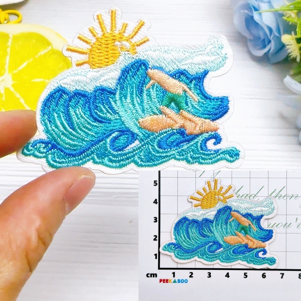 【皮卡布】u7｜衝浪｜海灘｜衝浪板布章｜臂章｜徽章｜補丁｜布貼｜燙布貼｜布貼紙｜刺繡布貼｜魔鬼氈布章｜刺繡臂章｜刺繡徽章-規格圖9