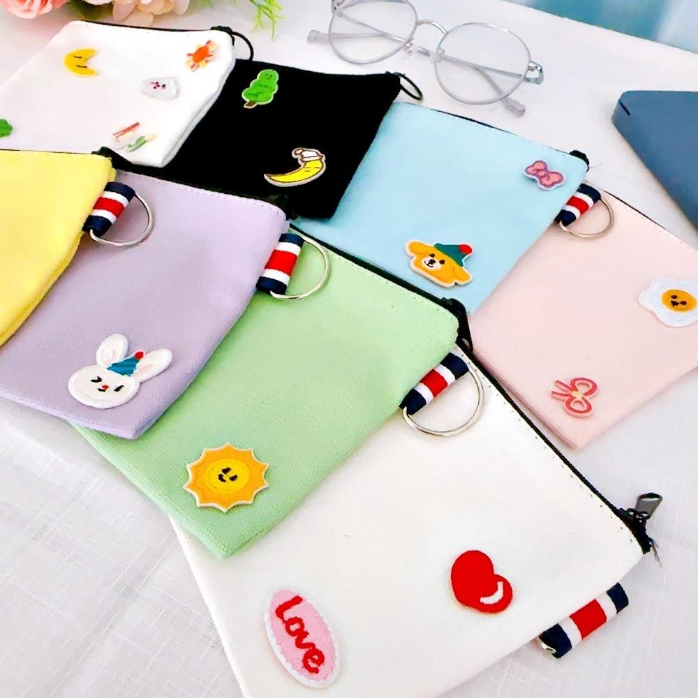 【皮卡布】空白袋 空白帆布零錢包 手繪空白零錢包 素面零錢包 素面DIY零錢包 布貼零錢包 衛生棉袋 塗鴨包 素面零錢包-細節圖8