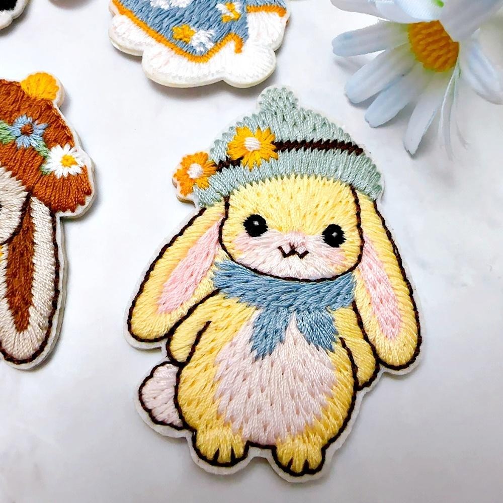 【皮卡布】CH6｜兔子布貼｜可愛布貼｜徽章｜燙布貼｜布貼｜布章｜刺繡布貼｜魔鬼氈布章｜Patch｜補丁｜垂耳兔｜臂章-細節圖4