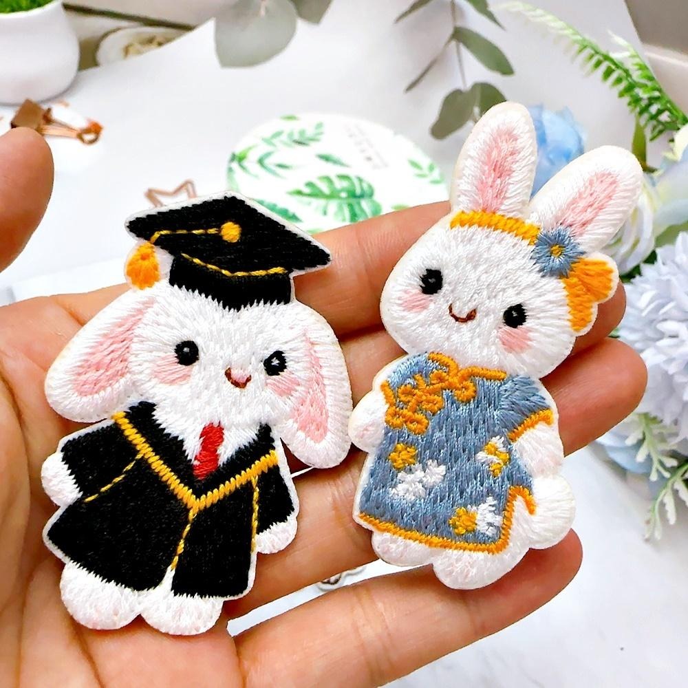 【皮卡布】CH6｜兔子布貼｜可愛布貼｜徽章｜燙布貼｜布貼｜布章｜刺繡布貼｜魔鬼氈布章｜Patch｜補丁｜垂耳兔｜臂章-細節圖6