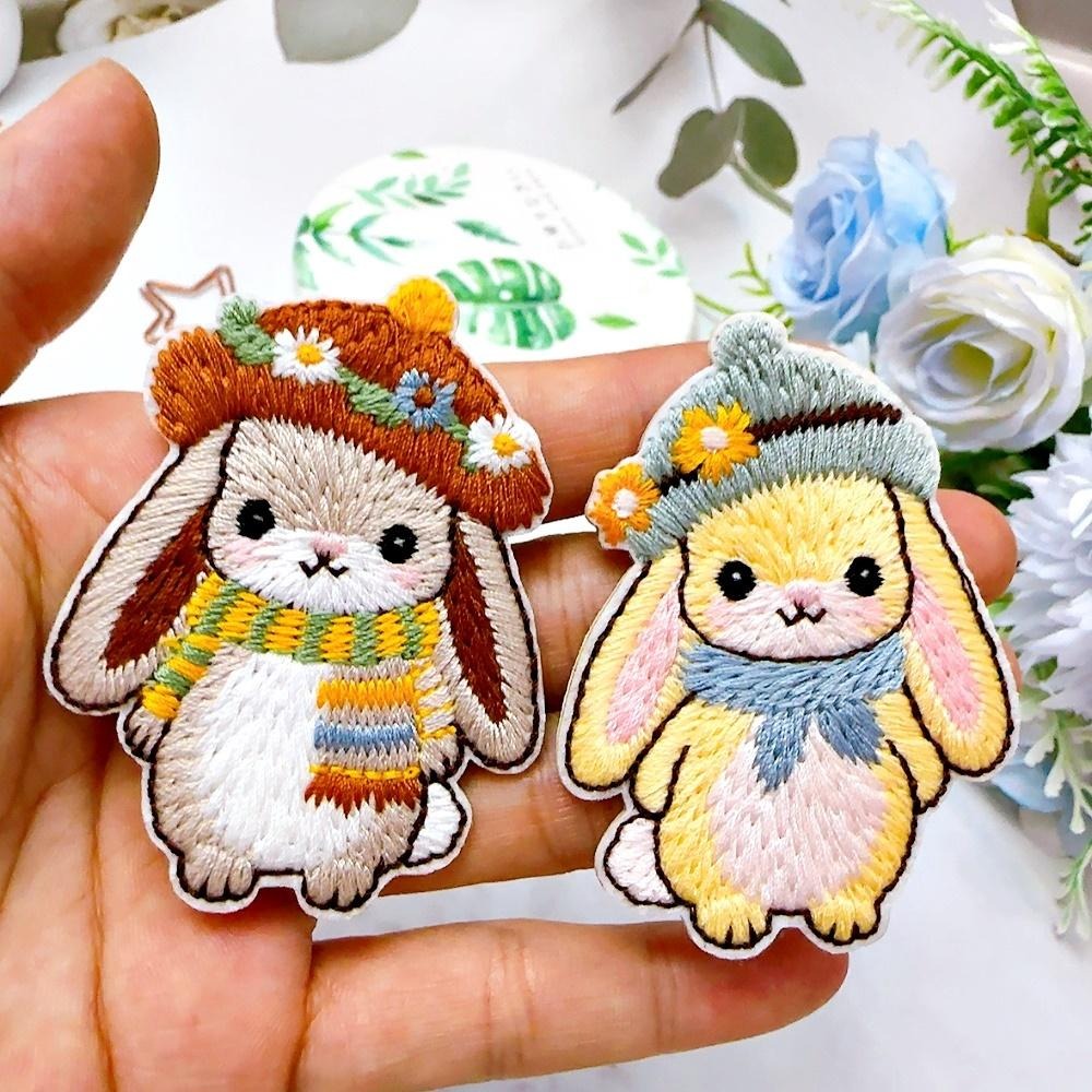 【皮卡布】CH6｜兔子布貼｜可愛布貼｜徽章｜燙布貼｜布貼｜布章｜刺繡布貼｜魔鬼氈布章｜Patch｜補丁｜垂耳兔｜臂章-細節圖7