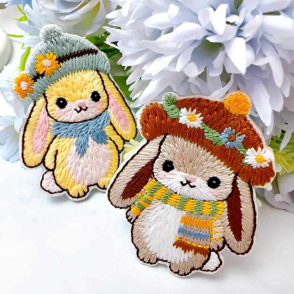 【皮卡布】CH6｜兔子布貼｜可愛布貼｜徽章｜燙布貼｜布貼｜布章｜刺繡布貼｜魔鬼氈布章｜Patch｜補丁｜垂耳兔｜臂章-細節圖8