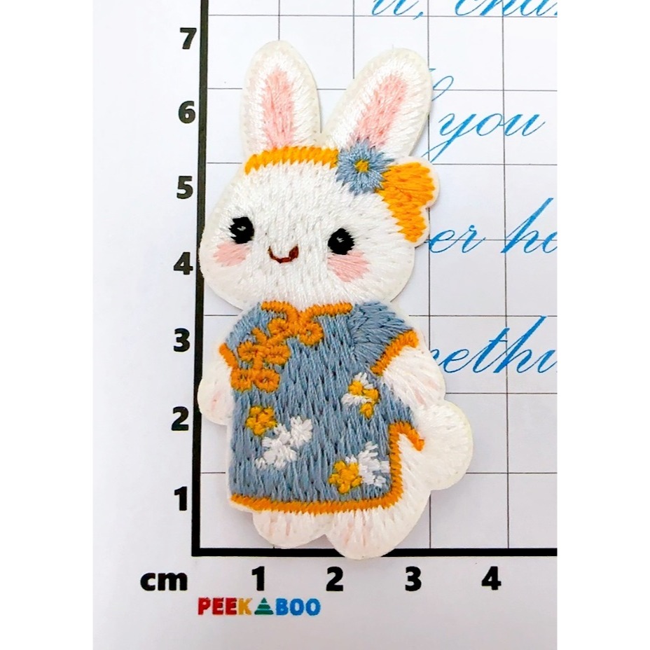 【皮卡布】CH6｜兔子布貼｜可愛布貼｜徽章｜燙布貼｜布貼｜布章｜刺繡布貼｜魔鬼氈布章｜Patch｜補丁｜垂耳兔｜臂章-規格圖9