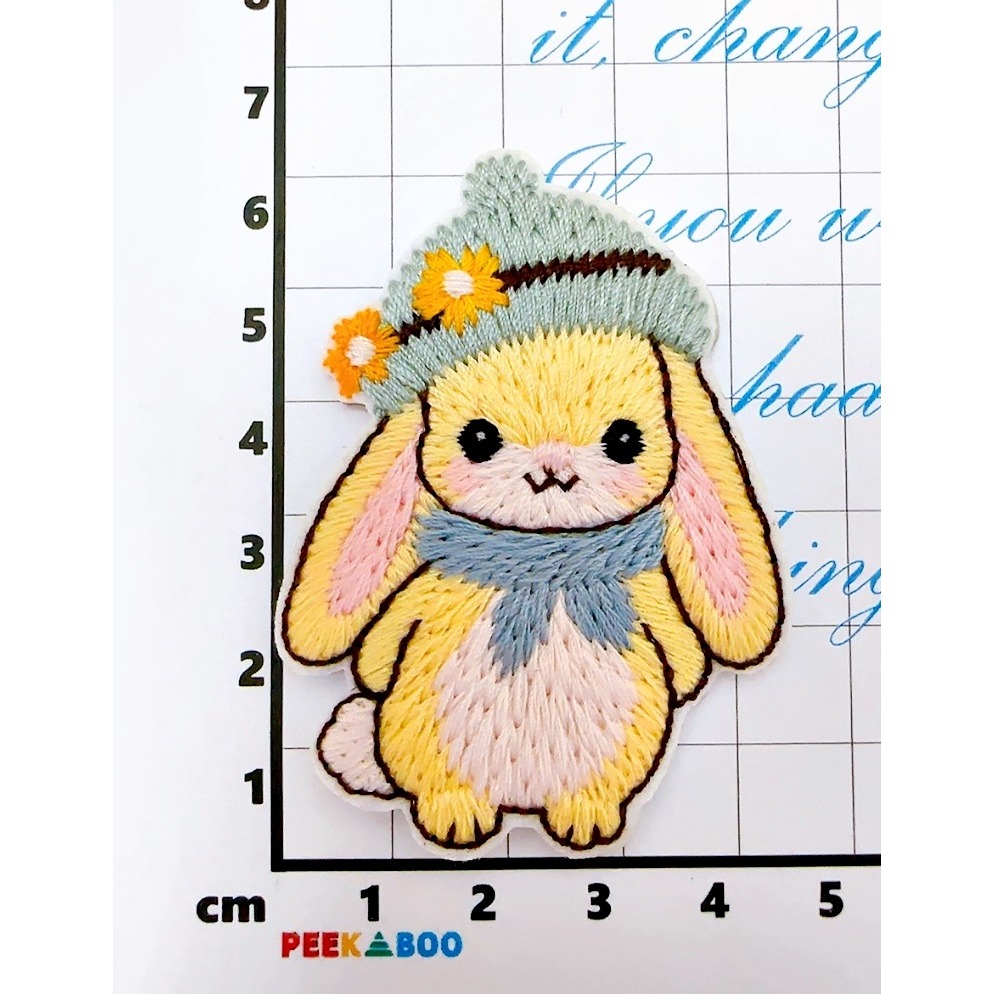 【皮卡布】CH6｜兔子布貼｜可愛布貼｜徽章｜燙布貼｜布貼｜布章｜刺繡布貼｜魔鬼氈布章｜Patch｜補丁｜垂耳兔｜臂章-規格圖9