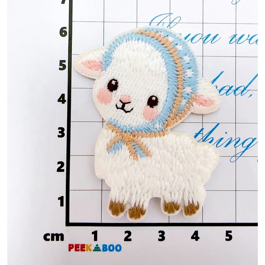 【皮卡布】CH7｜綿羊馬布貼｜可愛布貼｜徽章｜燙布貼｜布貼｜布章｜刺繡布貼｜魔鬼氈布章｜Patch｜補丁｜小綿羊｜臂章-規格圖9