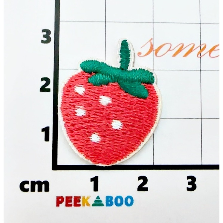 【皮卡布】DO6｜皇冠｜刺蝟｜草莓｜可愛布貼｜迷你刺繡布貼｜熨燙貼｜布貼紙｜徽章｜布貼｜布章｜燙布貼｜補丁｜熨燙布貼｜-規格圖5