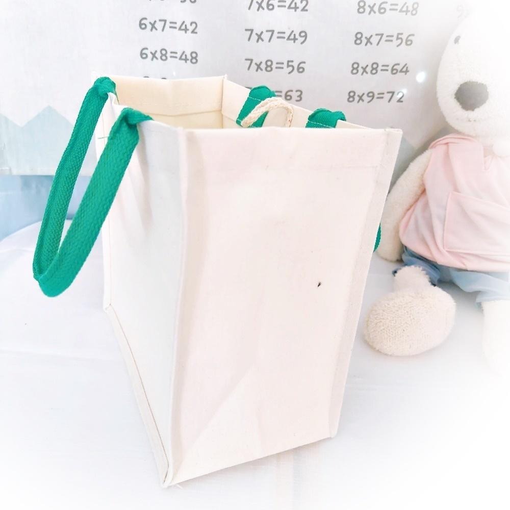 【皮卡布】小立體托特包 立體帆布袋 空白帆布袋 彩繪袋 彩繪包 塗鴨包 素面提袋 素面手提袋 小購物袋-細節圖6