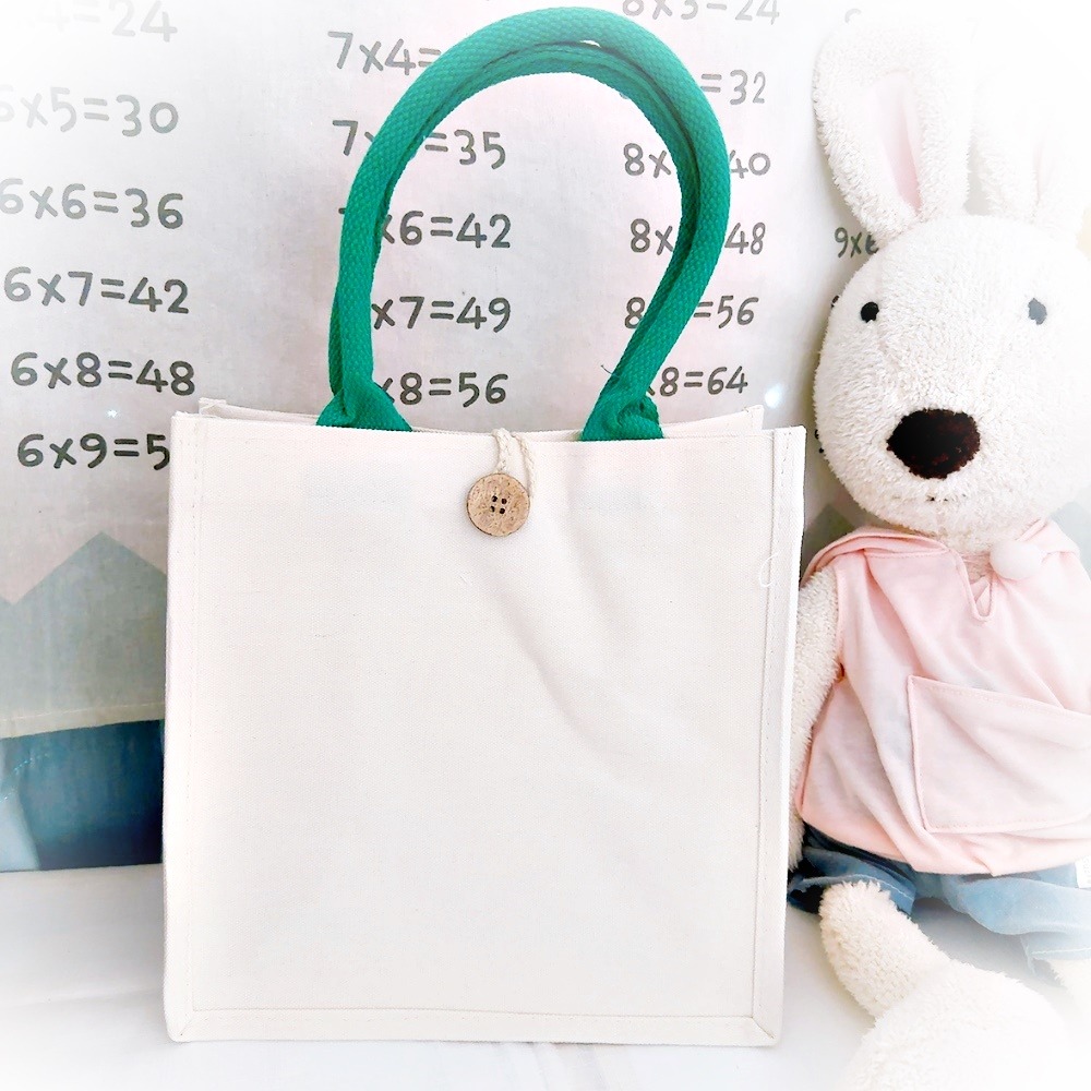 【皮卡布】小立體托特包 立體帆布袋 空白帆布袋 彩繪袋 彩繪包 塗鴨包 素面提袋 素面手提袋 小購物袋-規格圖8