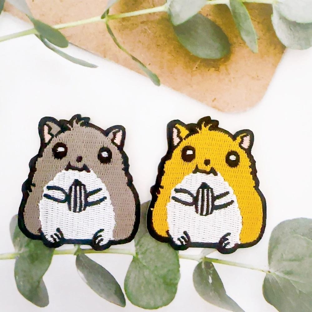 【皮卡布】免熨燙/貼紙/魔鬼氈可選｜裝飾｜布貼紙｜補丁｜布章｜徽章｜刺繡布貼｜燙布貼｜魔鬼氈布章｜Patch｜倉鼠布貼-細節圖3