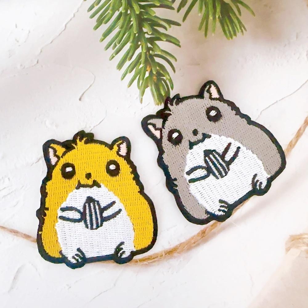 【皮卡布】免熨燙/貼紙/魔鬼氈可選｜裝飾｜布貼紙｜補丁｜布章｜徽章｜刺繡布貼｜燙布貼｜魔鬼氈布章｜Patch｜倉鼠布貼-細節圖4