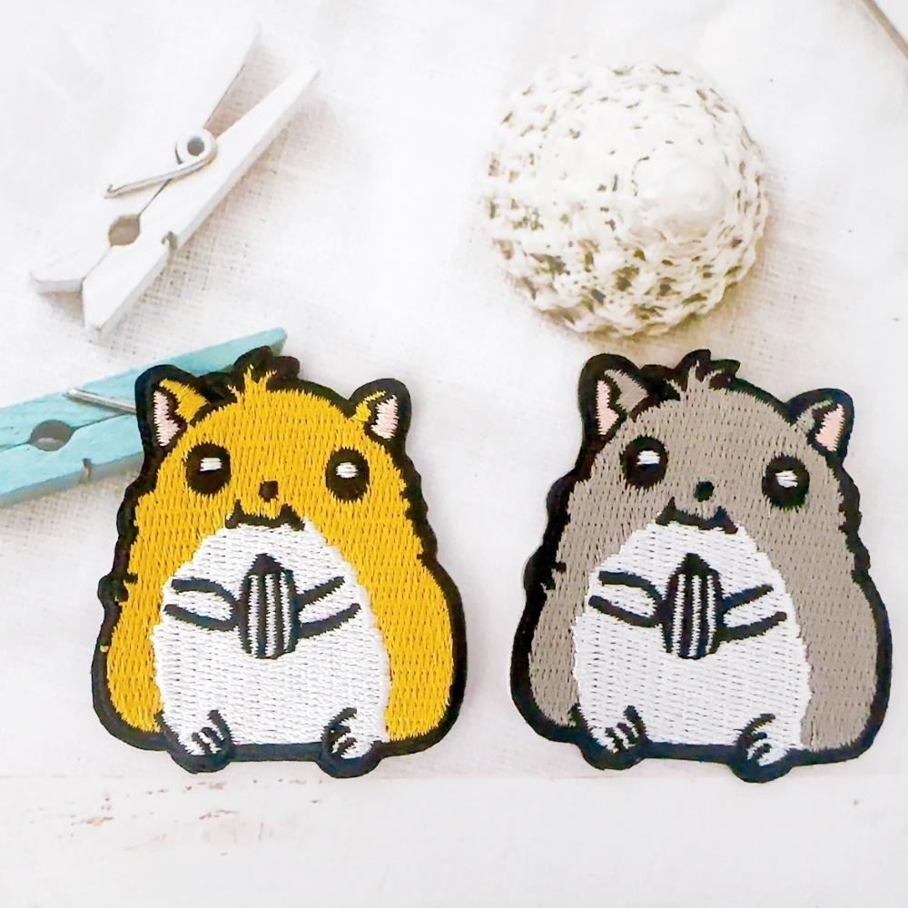 【皮卡布】免熨燙/貼紙/魔鬼氈可選｜裝飾｜布貼紙｜補丁｜布章｜徽章｜刺繡布貼｜燙布貼｜魔鬼氈布章｜Patch｜倉鼠布貼-細節圖5