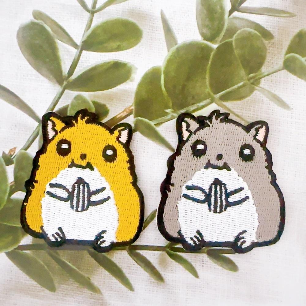 【皮卡布】免熨燙/貼紙/魔鬼氈可選｜裝飾｜布貼紙｜補丁｜布章｜徽章｜刺繡布貼｜燙布貼｜魔鬼氈布章｜Patch｜倉鼠布貼-細節圖6