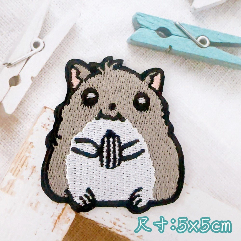 【皮卡布】免熨燙/貼紙/魔鬼氈可選｜裝飾｜布貼紙｜補丁｜布章｜徽章｜刺繡布貼｜燙布貼｜魔鬼氈布章｜Patch｜倉鼠布貼-規格圖6
