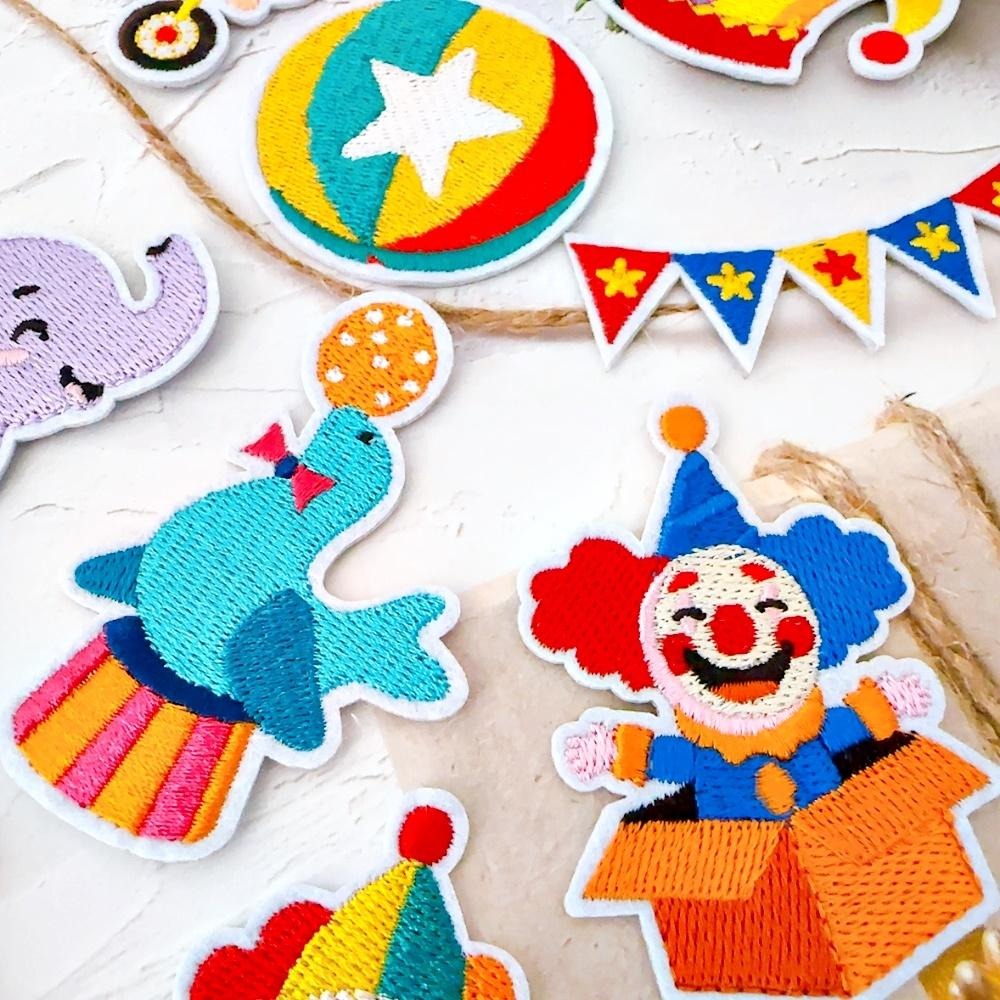 【皮卡布】i20 馬戲團 小丑 布貼 徽章 布貼紙 布章 臂章燙 刺繡布貼 刺繡布貼 熨燙布貼 魔鬼氈布章 Patch-細節圖4