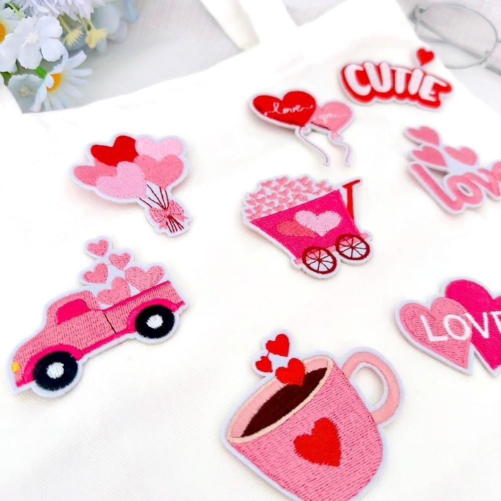 【皮卡布】i22 愛心 氣球 love xoxo 徽章 布貼 燙布貼 布貼紙 刺繡布貼 熨燙貼 魔鬼氈布章 Patch-細節圖3