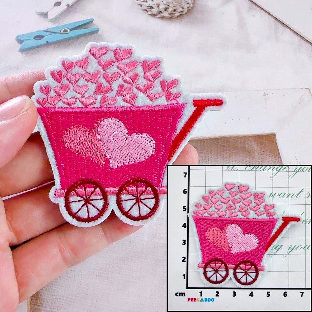 【皮卡布】i22 愛心 氣球 love xoxo 徽章 布貼 燙布貼 布貼紙 刺繡布貼 熨燙貼 魔鬼氈布章 Patch-規格圖8