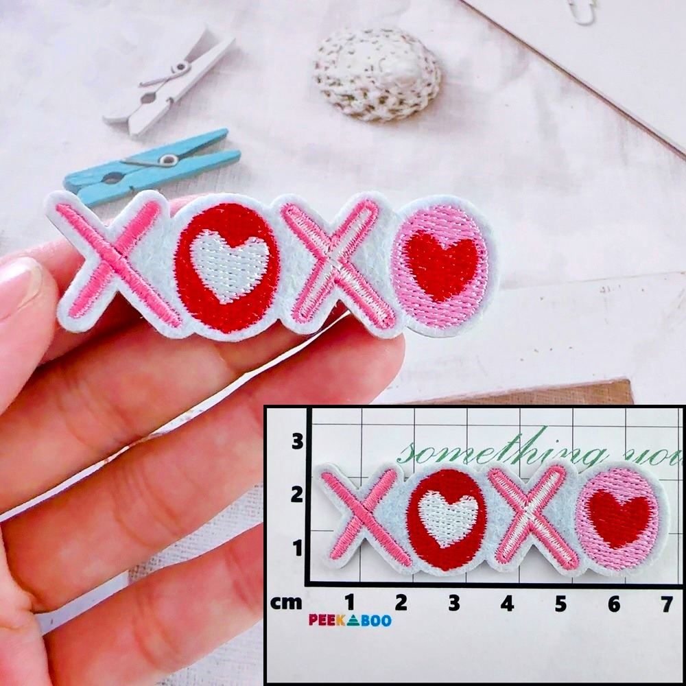 【皮卡布】i22 愛心 氣球 love xoxo 徽章 布貼 燙布貼 布貼紙 刺繡布貼 熨燙貼 魔鬼氈布章 Patch-規格圖8