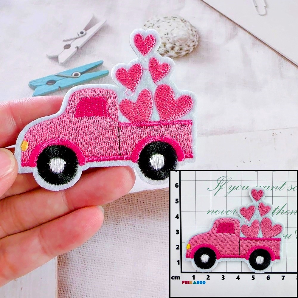 【皮卡布】i22 愛心 氣球 love xoxo 徽章 布貼 燙布貼 布貼紙 刺繡布貼 熨燙貼 魔鬼氈布章 Patch-規格圖8