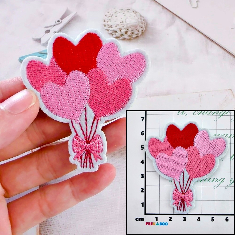 【皮卡布】i22 愛心 氣球 love xoxo 徽章 布貼 燙布貼 布貼紙 刺繡布貼 熨燙貼 魔鬼氈布章 Patch-規格圖8