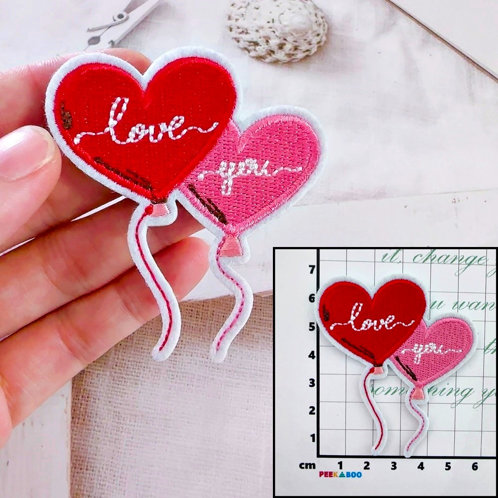【皮卡布】i22 愛心 氣球 love xoxo 徽章 布貼 燙布貼 布貼紙 刺繡布貼 熨燙貼 魔鬼氈布章 Patch-規格圖8