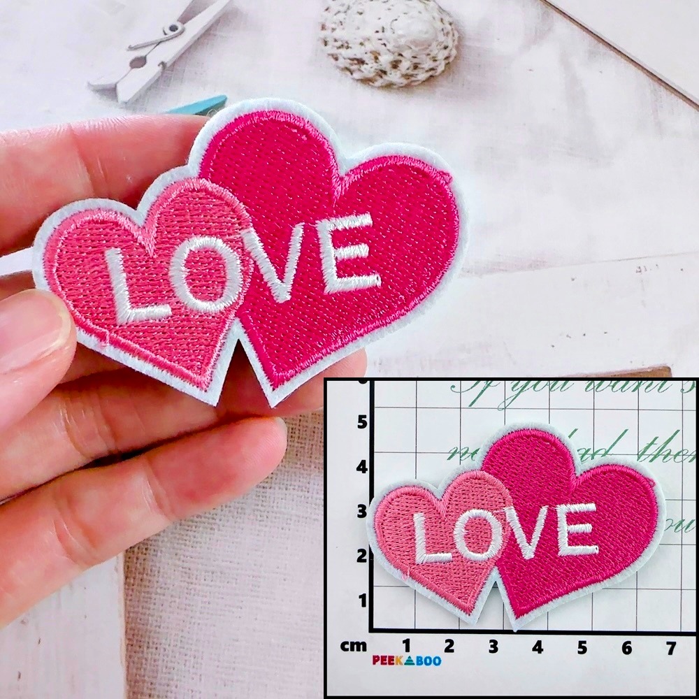 【皮卡布】i22 愛心 氣球 love xoxo 徽章 布貼 燙布貼 布貼紙 刺繡布貼 熨燙貼 魔鬼氈布章 Patch-規格圖8