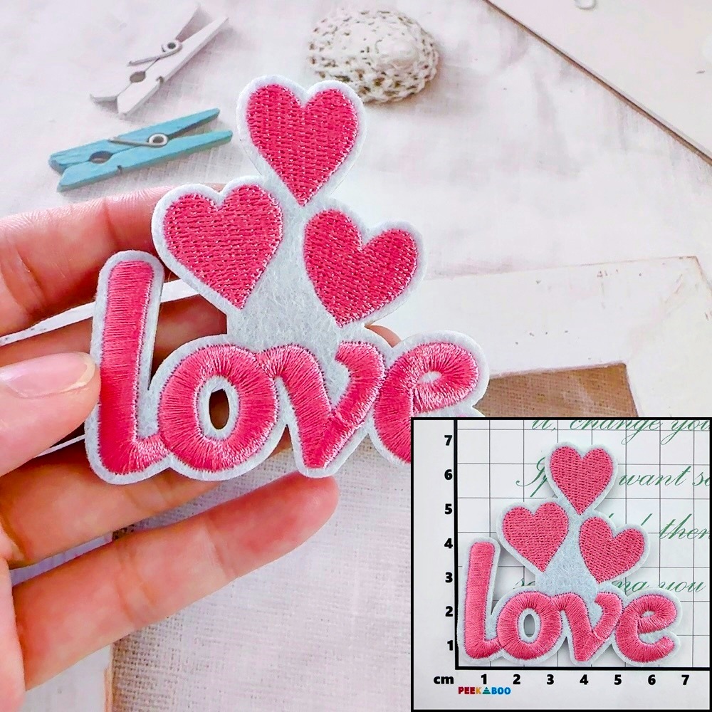 【皮卡布】i22 愛心 氣球 love xoxo 徽章 布貼 燙布貼 布貼紙 刺繡布貼 熨燙貼 魔鬼氈布章 Patch-規格圖8
