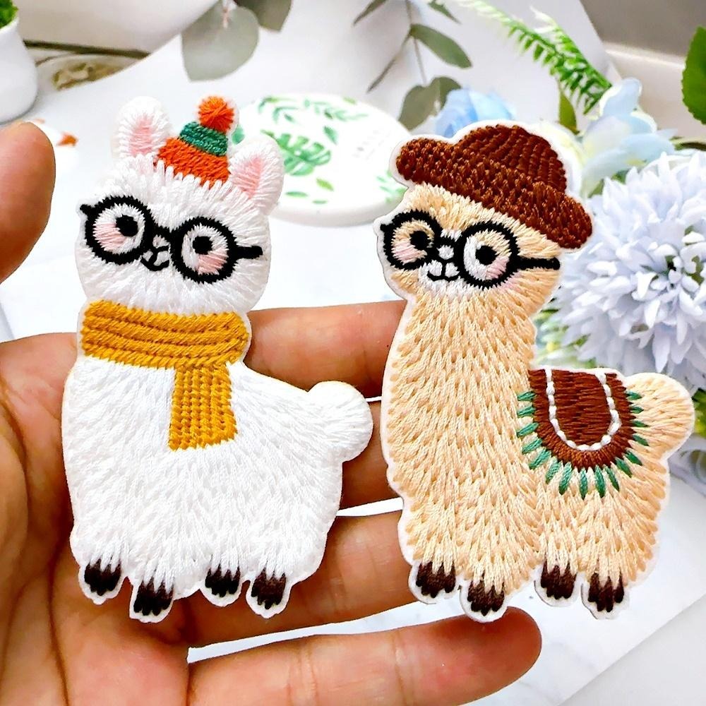 【皮卡布】CH5｜草泥馬布貼｜可愛布貼｜徽章｜燙布貼｜布貼｜布章｜刺繡布貼｜魔鬼氈布章｜Patch｜補丁｜羊駝｜臂章-細節圖2