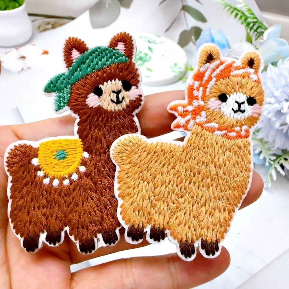 【皮卡布】CH5｜草泥馬布貼｜可愛布貼｜徽章｜燙布貼｜布貼｜布章｜刺繡布貼｜魔鬼氈布章｜Patch｜補丁｜羊駝｜臂章-細節圖3