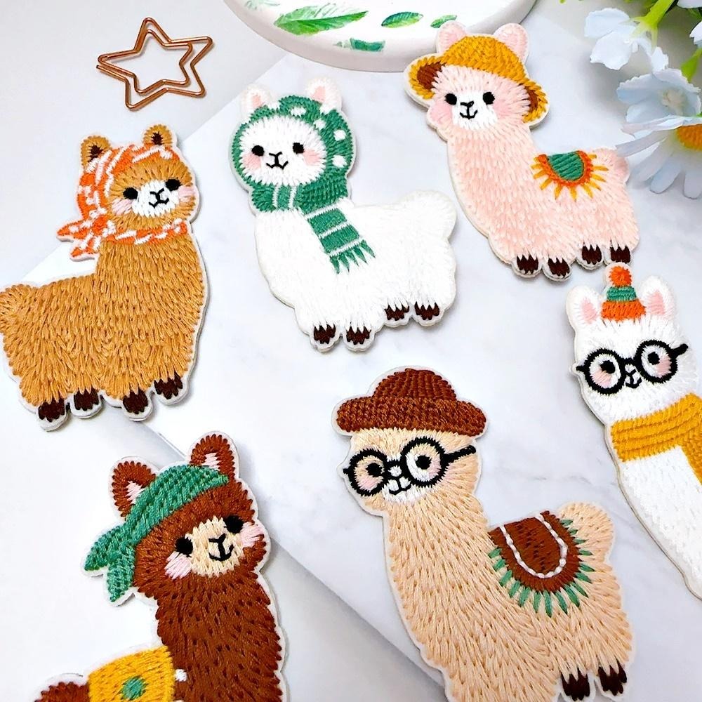 【皮卡布】CH5｜草泥馬布貼｜可愛布貼｜徽章｜燙布貼｜布貼｜布章｜刺繡布貼｜魔鬼氈布章｜Patch｜補丁｜羊駝｜臂章-細節圖5