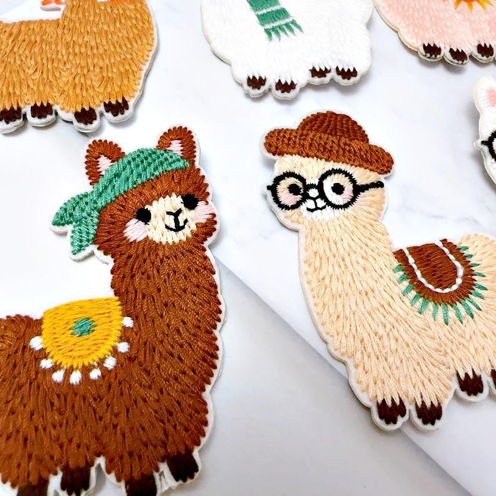 【皮卡布】CH5｜草泥馬布貼｜可愛布貼｜徽章｜燙布貼｜布貼｜布章｜刺繡布貼｜魔鬼氈布章｜Patch｜補丁｜羊駝｜臂章-細節圖6