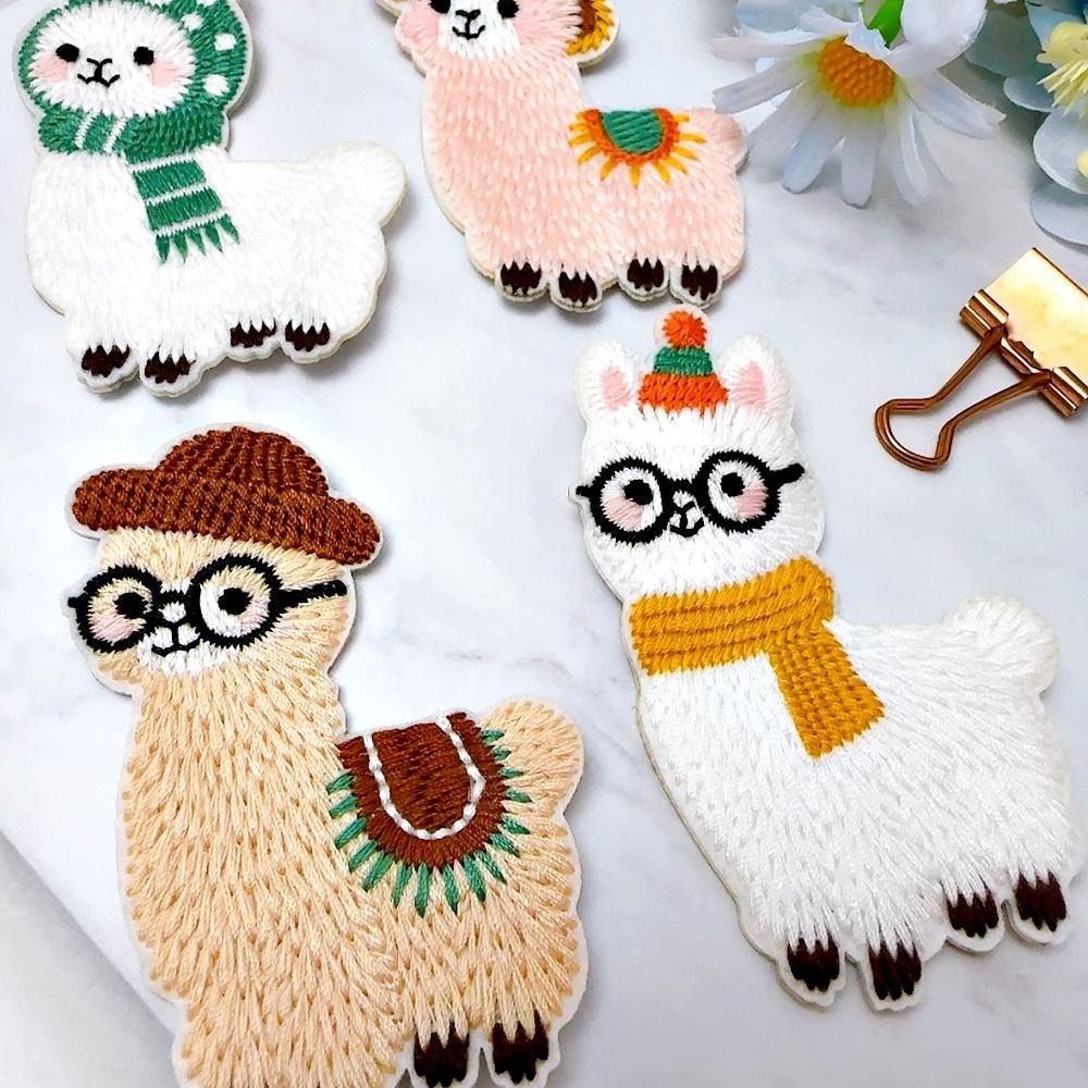 【皮卡布】CH5｜草泥馬布貼｜可愛布貼｜徽章｜燙布貼｜布貼｜布章｜刺繡布貼｜魔鬼氈布章｜Patch｜補丁｜羊駝｜臂章-細節圖7