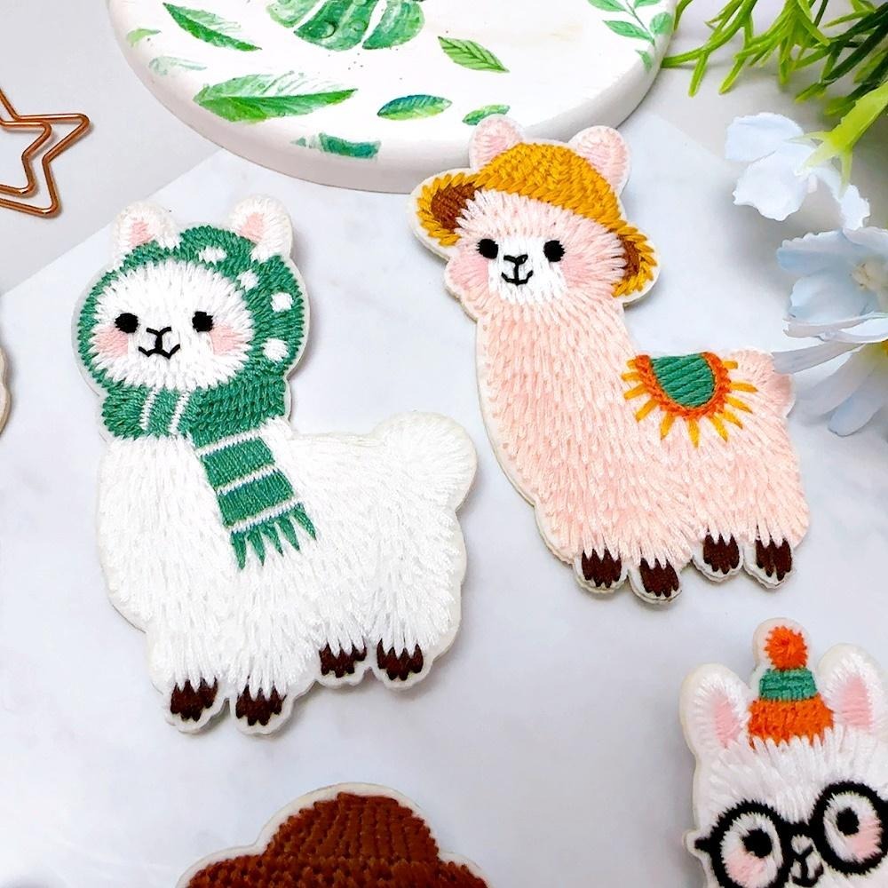 【皮卡布】CH5｜草泥馬布貼｜可愛布貼｜徽章｜燙布貼｜布貼｜布章｜刺繡布貼｜魔鬼氈布章｜Patch｜補丁｜羊駝｜臂章-細節圖8